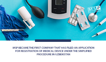 Simplified procedure in Uzbekistan: MSP filed the very first medical device application